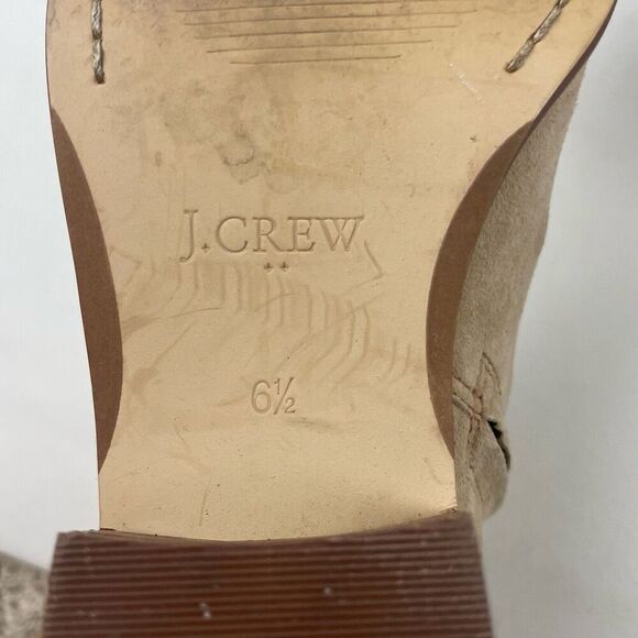 J.CREW Sawyer Ankle Boots Booties Suede Leather Sand C9868 Womens Size 6.5 - Picture 8 of 10